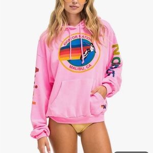 Aviator Nation Pink Rainbow Hoodie